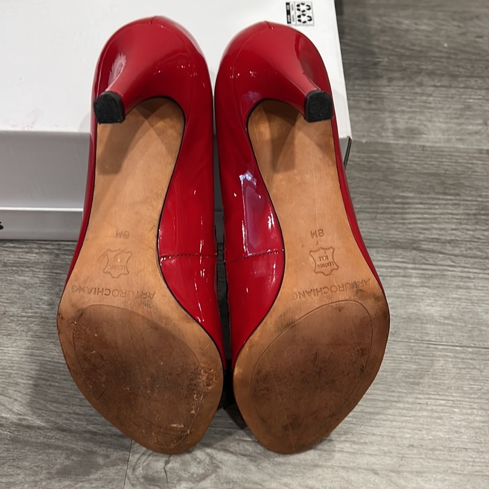 Arturo Chiang high heel pattern leather shoes, size 8 - Picture 7 of 7